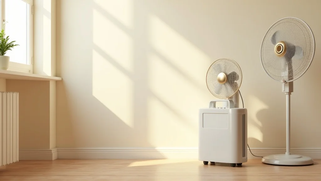 Dehumidifier drying a wet baseboard after temporary roof leak fix